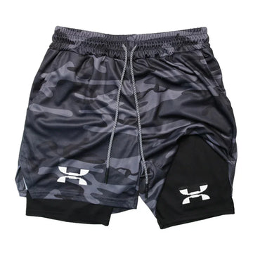 New Running Shorts Men Gym Sports Shorts 2 In 1 Quick Drying Workout