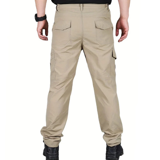 Casual Men Pants Summer Multiple Pockets Cargo Pants
