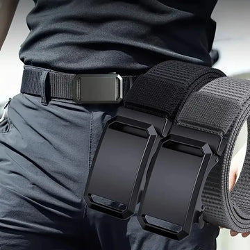 New Automatic Buckle Belt, Canvas Tactical Workwear Casual Outdoor Military Training