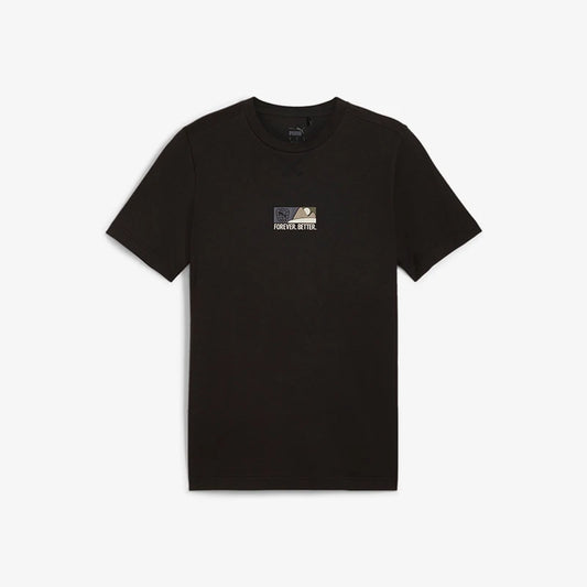 Men's casual Puma T-shirt with print and collar