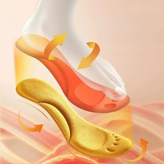 4D Massage Warm pile Shoes Insoles Super Soft Latex Sports Insole for Feet Running