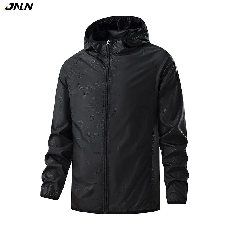 JNLN Men Women Hiking Jacket Waterproof Sun Protection Windbreaker Unisex Camping