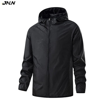 JNLN Men Women Hiking Jacket Waterproof Sun Protection Windbreaker Unisex Camping