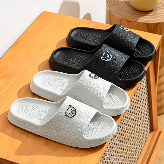Summer Fashion Men's Slippers Printting Little Bear Sandals
