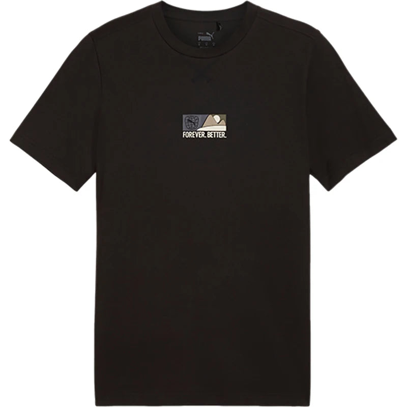 Men's casual Puma T-shirt with print and collar