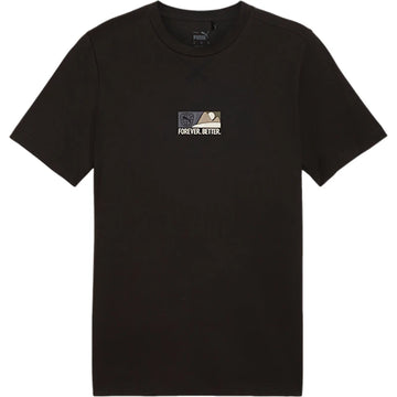 Men's casual Puma T-shirt with print and collar