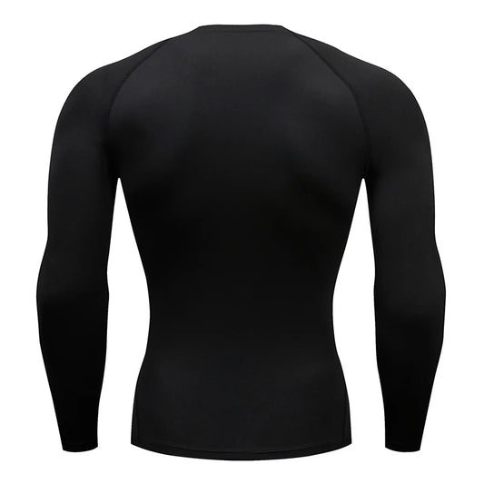 Men Running Compression T-shirt Long sleeves Sport Tees Gym Fitness